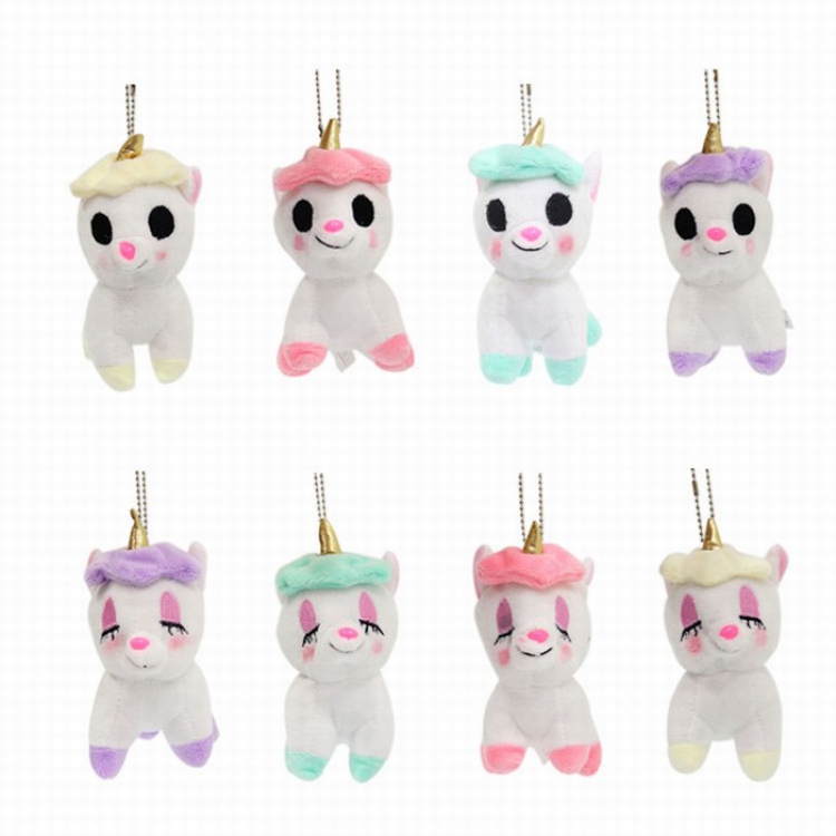 Q version Unicorn Single sale Plush pendant keychain price for 10 pcs 10CM 0.03KG