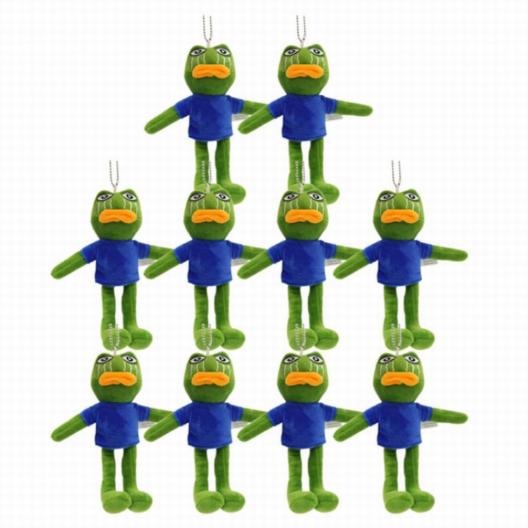 Sad Frog Plush pendant keychain price for 10 pcs 19CM 0.04KG