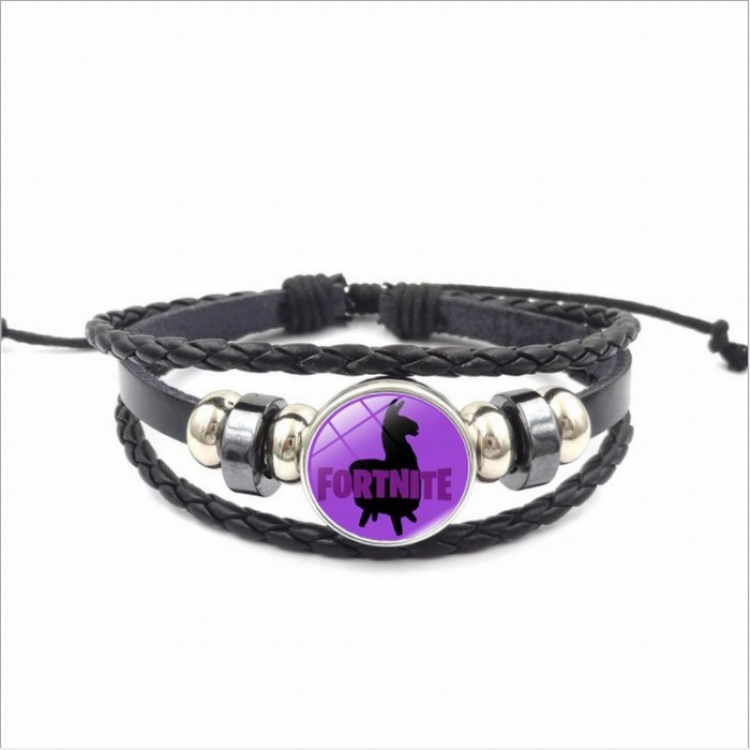 Fortnite XSWX0382-8 Multilayer woven leather bracelet price for 5 pcs 26CM 15G