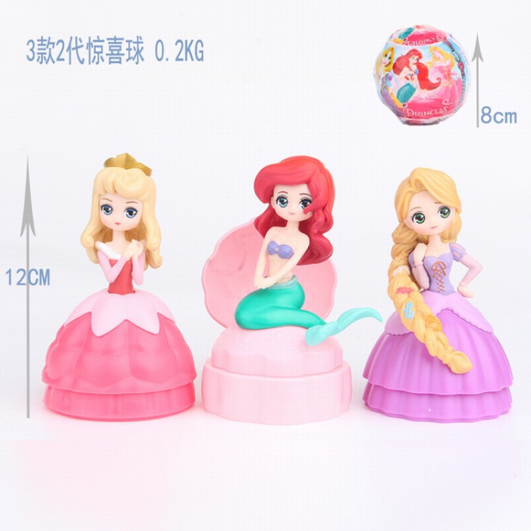 Disney a set of 3 Surprise ball Bagged Figure Decoration 8-12cm 0.2KG