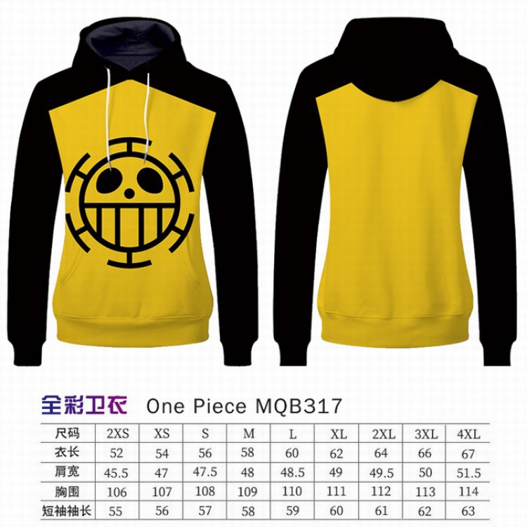 One Piece Full Color Long sleeve Patch pocket Sweatshirt Hoodie 9 sizes from XXS to XXXXL MQB317