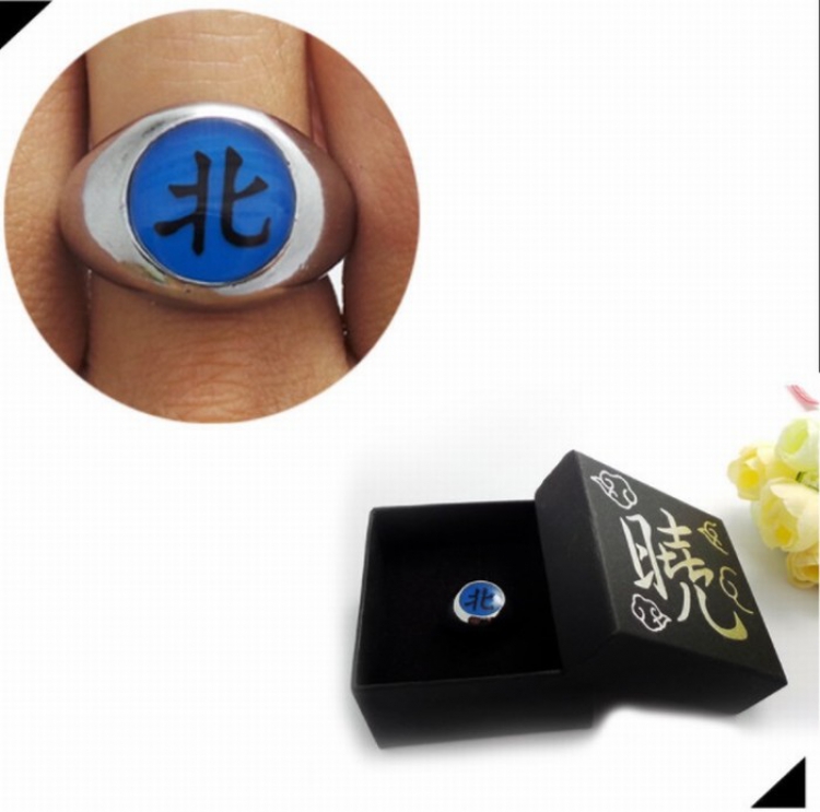 Naruto Akatsuki Original boxed ring size 6.5X6.5CM Style I