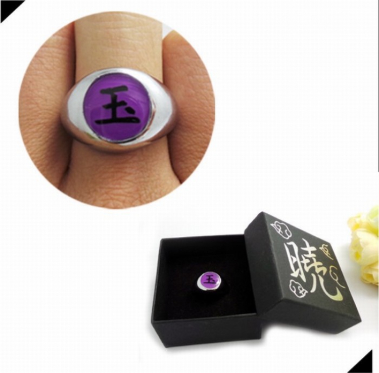 Naruto Akatsuki Original boxed ring  Box size 6.5X6.5CM Style E