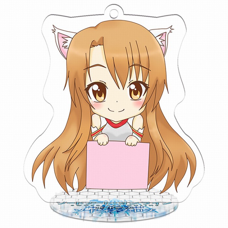Sword Art Online Q version Small Standing Plates Acrylic keychain pendant 9-10CM Style F