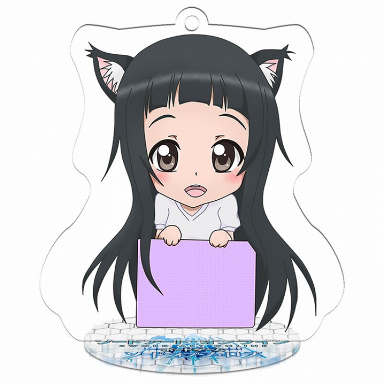 Sword Art Online Q version Small Standing Plates Acrylic keychain pendant 9-10CM Style B