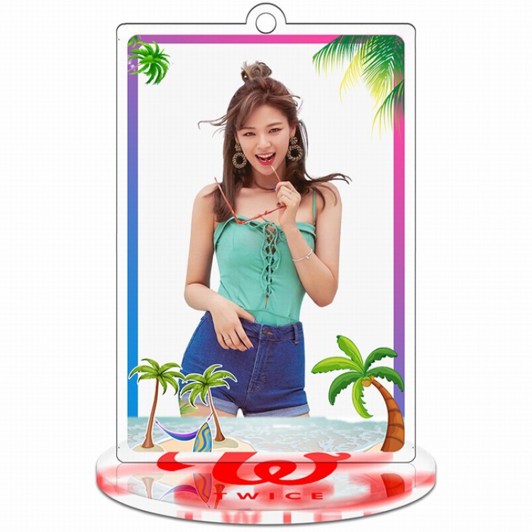 TWICE Rectangular Small Standing Plates Acrylic keychain pendant 9-10CM Style Q