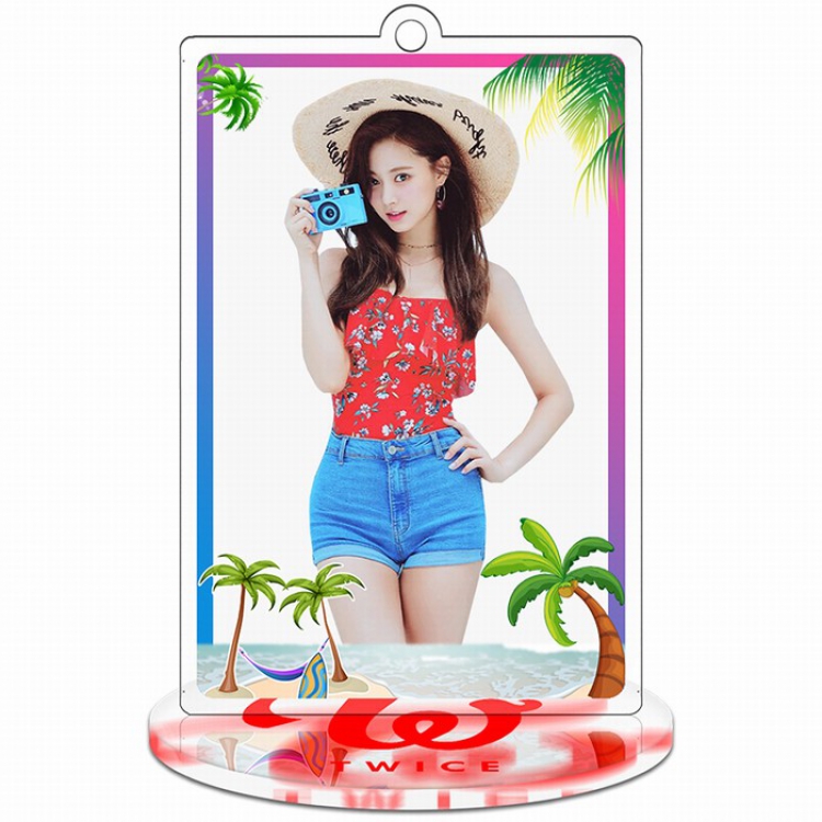 TWICE Rectangular Small Standing Plates Acrylic keychain pendant 9-10CM Style K
