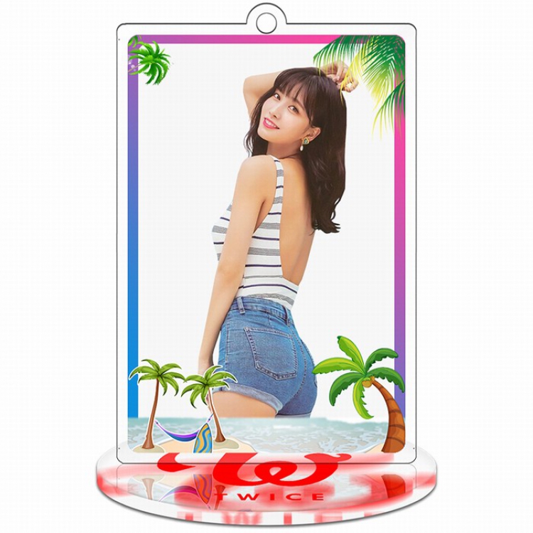 TWICE Rectangular Small Standing Plates Acrylic keychain pendant 9-10CM Style G