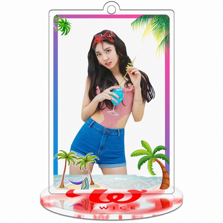TWICE Rectangular Small Standing Plates Acrylic keychain pendant 9-10CM Style C