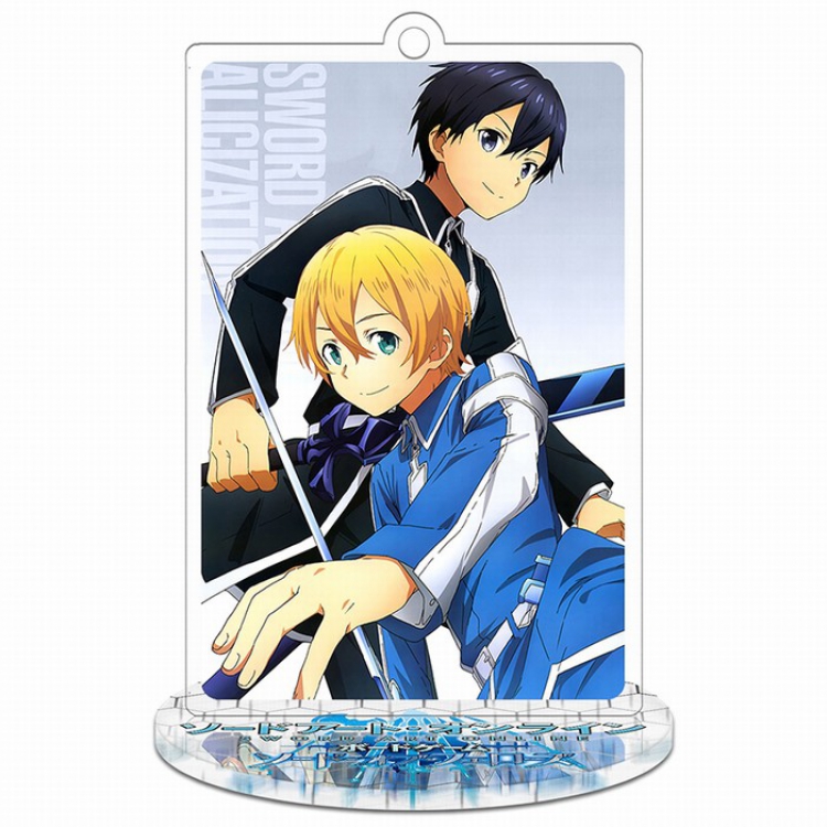 Sword Art Online Rectangular Small Standing Plates Acrylic keychain pendant 9-10CM Style C