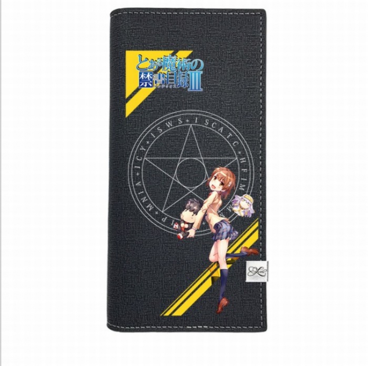 Magical banned book Long blue Premium version Leather wallet Purse 9.6X18.5CM Style B