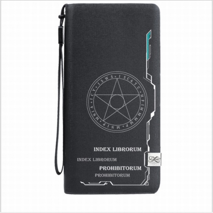 Magical banned book Long blue zipper Premium version Leather wallet Purse 11X20.5CM Style C