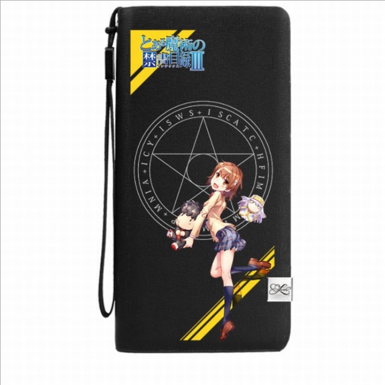 Magical banned book Long black zipper Premium version Leather wallet Purse 11X20.5CM Style B