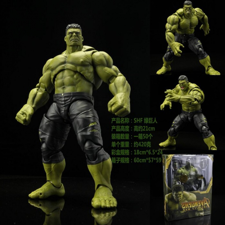 SHF Hulk Boxed Figure Decoration 21CM a box of 50