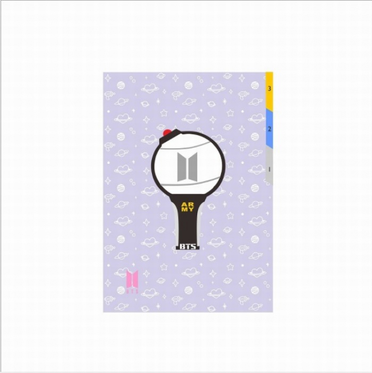 BTS Three-layer folder stationery File Case PVC OPP bag 22X31CM 45G