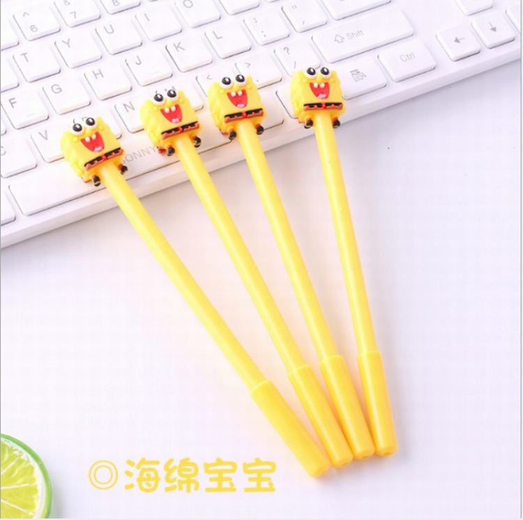 SpongeBob Cute cartoon black gel pen 0.5MM price for 50 pcs