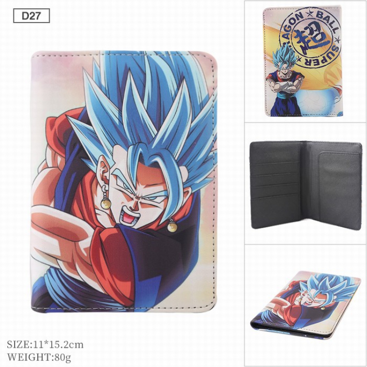 DRAGON BALL PU leather multi-function travel ticket holder passport protector D27