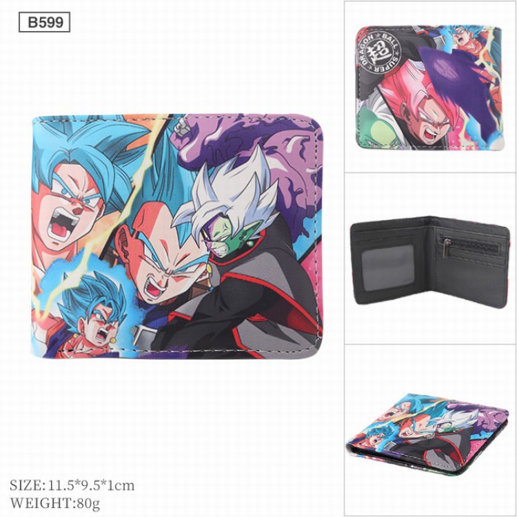 DRAGON BALL PU twill two fold short Wallet Purse B599