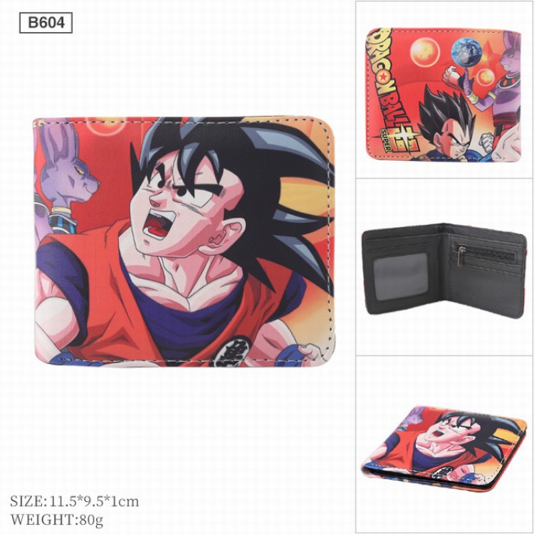 DRAGON BALL PU twill two fold short Wallet Purse B604