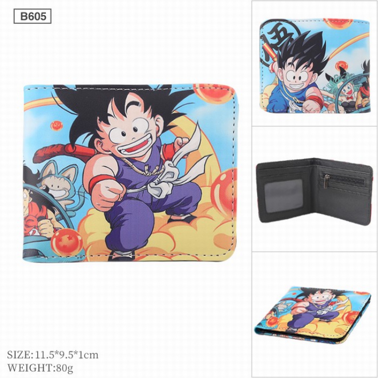 DRAGON BALL PU twill two fold short Wallet Purse B605