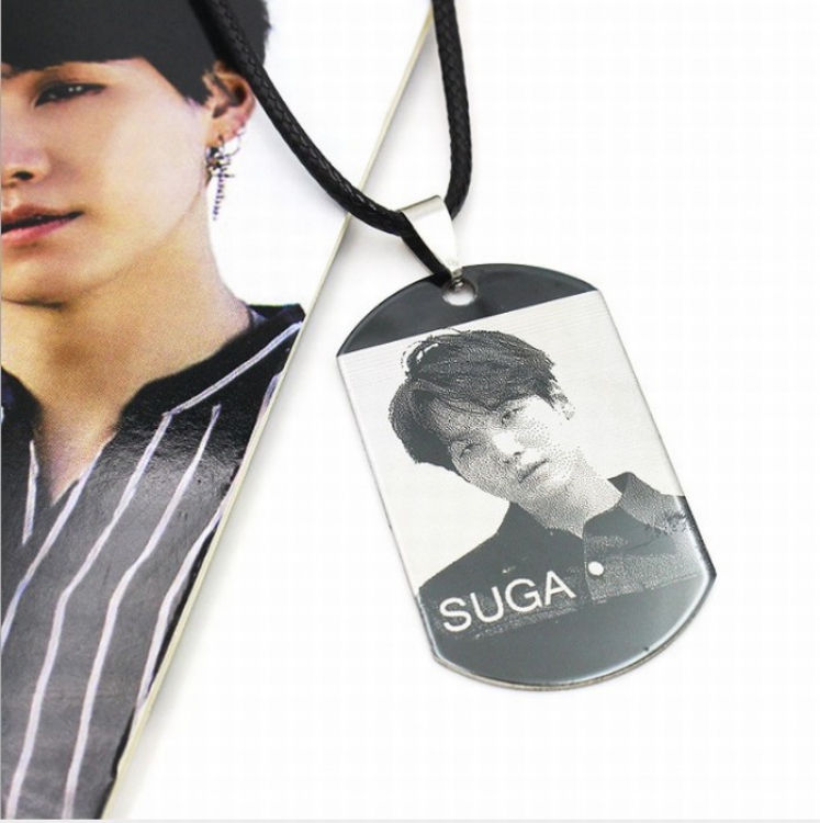 BTS photo Square card Necklace pendant price for 5 pcs 45 5CM Style C