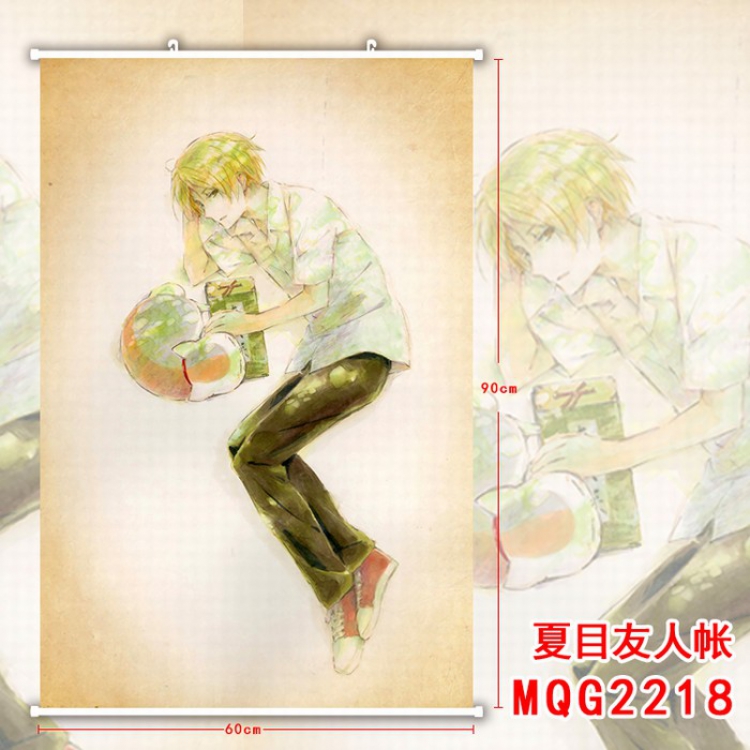 Natsume_Yuujintyou White plastic pole cloth painting Wall Scroll 60X90CM MQG2218