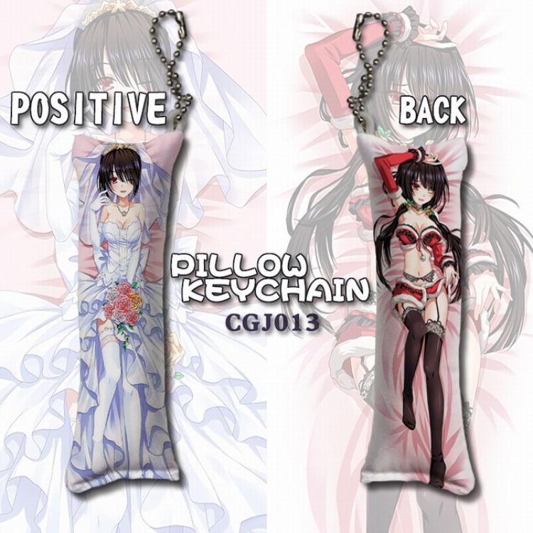 Date-A-Live Long pillow key Chain pendant 4X12CM CGJ013
