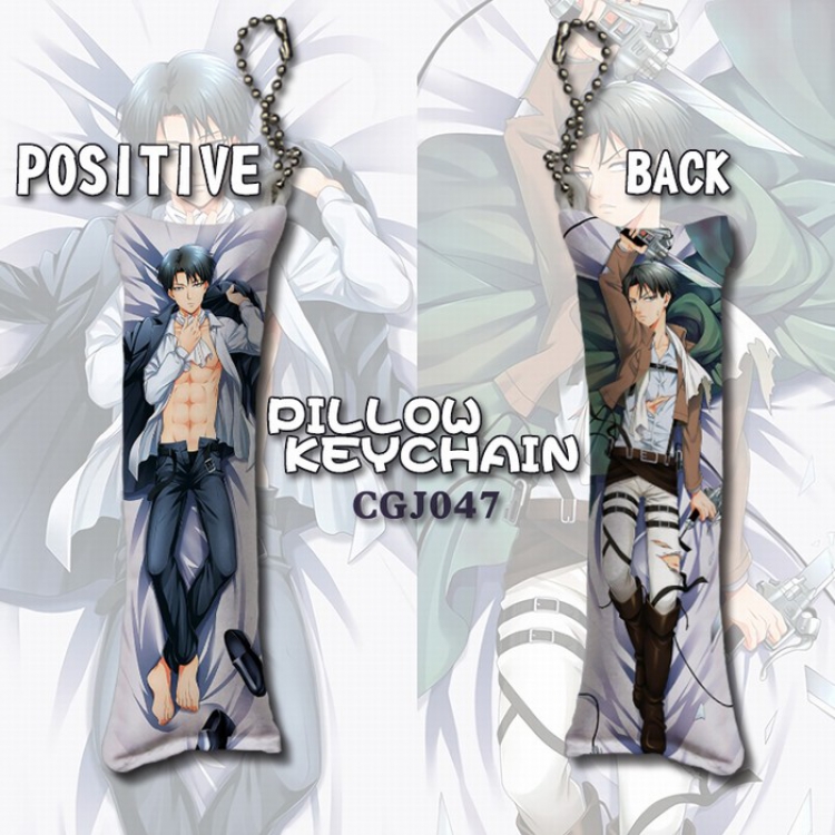 Shingeki no Kyojin Long pillow key Chain pendant 4X12CM CGJ047