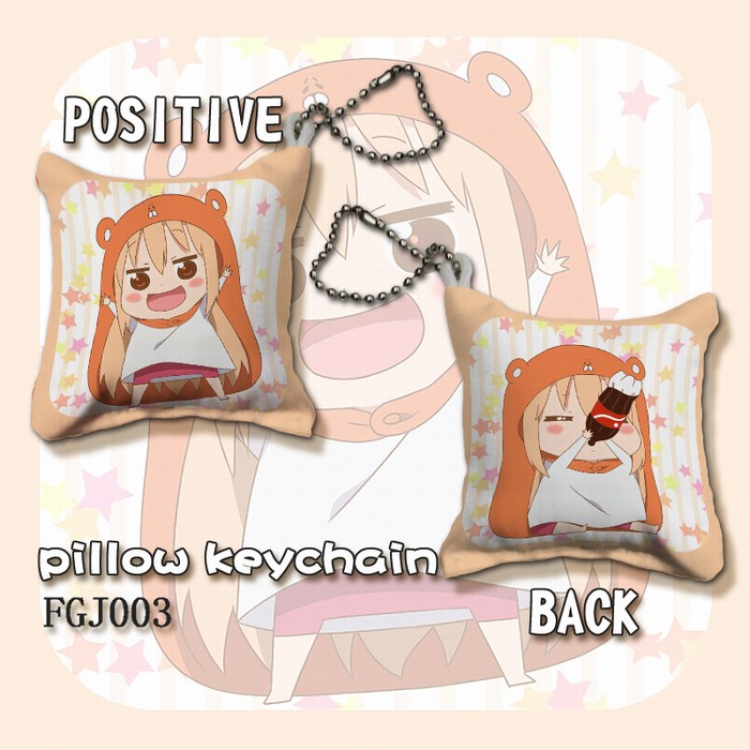 Himouto! Umaru-chan Square pillow key Chain pendant 4X4CM FGJ003
