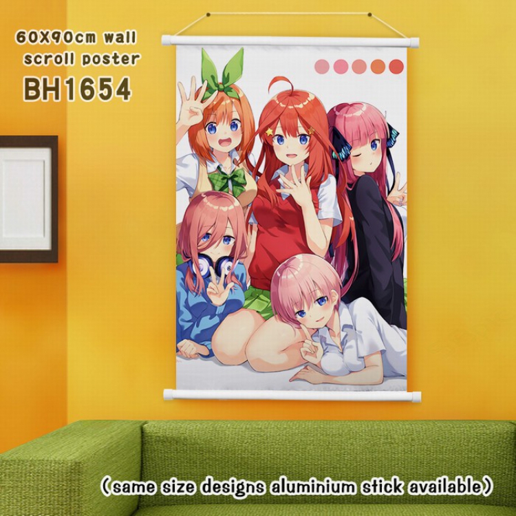 The Quintessential Quintuplets White plastic rod painting Wall Scroll 60X90CM BH1654
