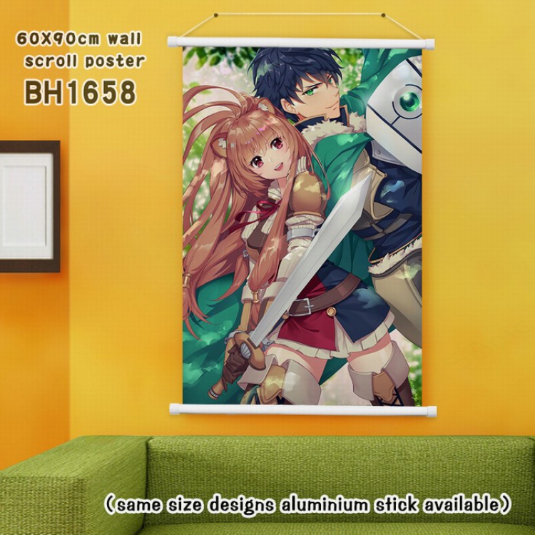 Shield of the brave White plastic rod painting Wall Scroll 60X90CM BH1658