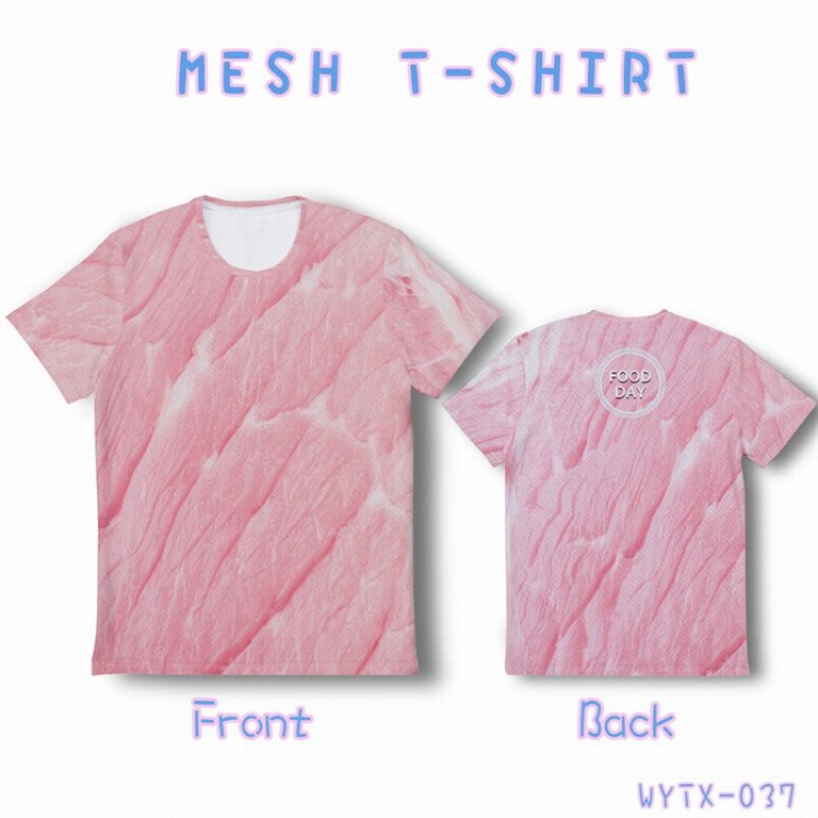 Personality creativity Full color mesh T-shirt short sleeve 10 sizes from XS to XXXXXL WYTX037