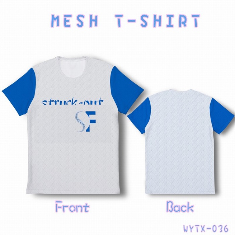 Personality creativity Full color mesh T-shirt short sleeve 10 sizes from XS to XXXXXL WYTX036