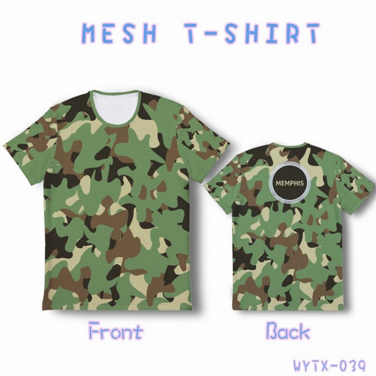 Personality creativity Full color mesh T-shirt short sleeve 10 sizes from XS to XXXXXL WYTX039