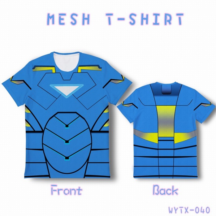 Personality creativity Full color mesh T-shirt short sleeve 9 sizes from XS to XXXXXL WYTX040