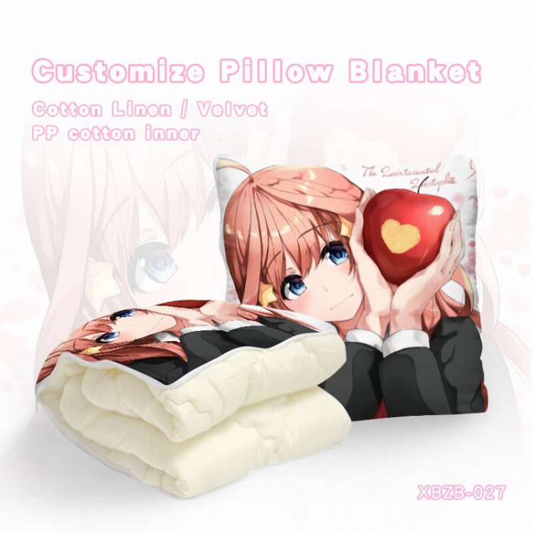 The Quintessential Quintuplets（40X40CM) Dual-use folding plush pillow (120X140CM) XBZB-027