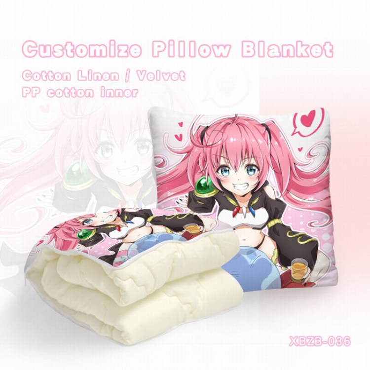That Time I Got Reincarnated as a Slime（40X40CM) Dual-use folding plush pillow (120X140CM) XBZB-036