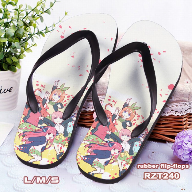 The Quintessential Quintuplets Soft glue Cloth surface Flip-flops S.M.L RZT240