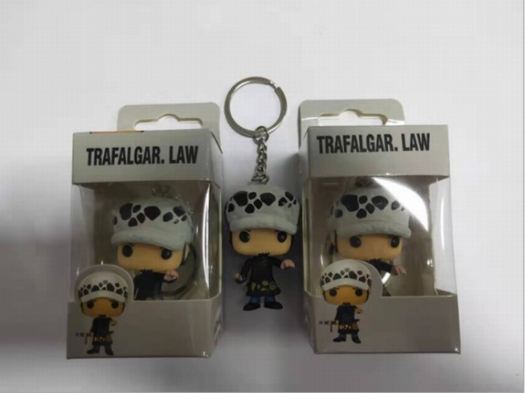 FUNKO-POP Trafalgar Law Luffy Boxed Figure Keychain pendant 4CM 0.04KG