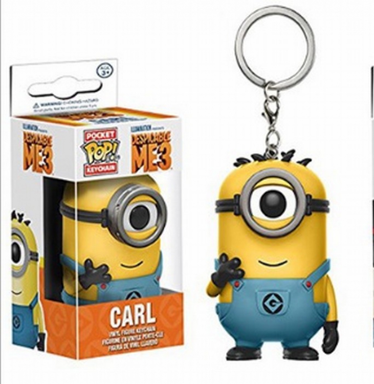FUNKO POP Despicable Me Minions Boxed Figure Keychain pendant 7CM