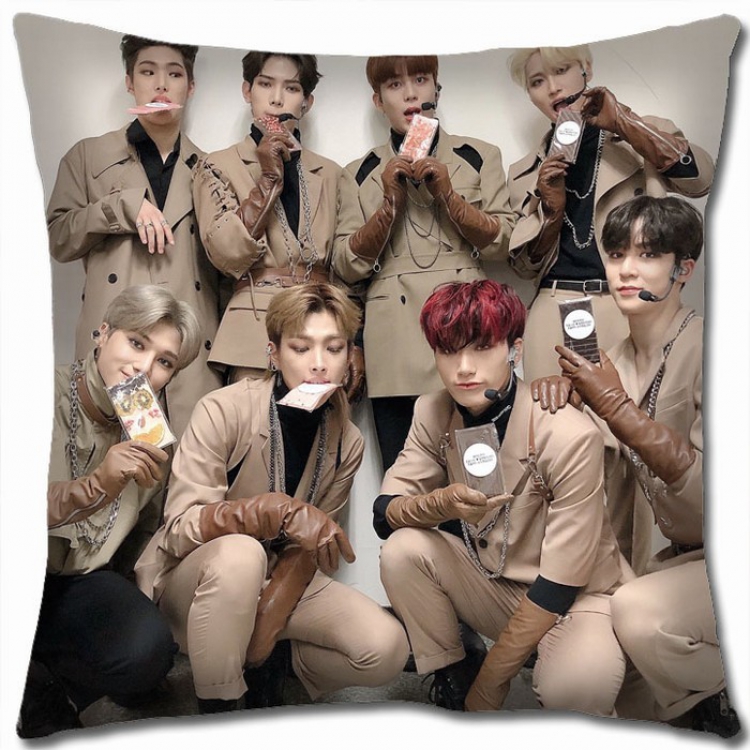 ATEEZ Korean star combination Double-sided full color Pillow Cushion 45X45CM AT-20 NO FILLING
