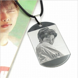 BTS photo Square card Necklace...