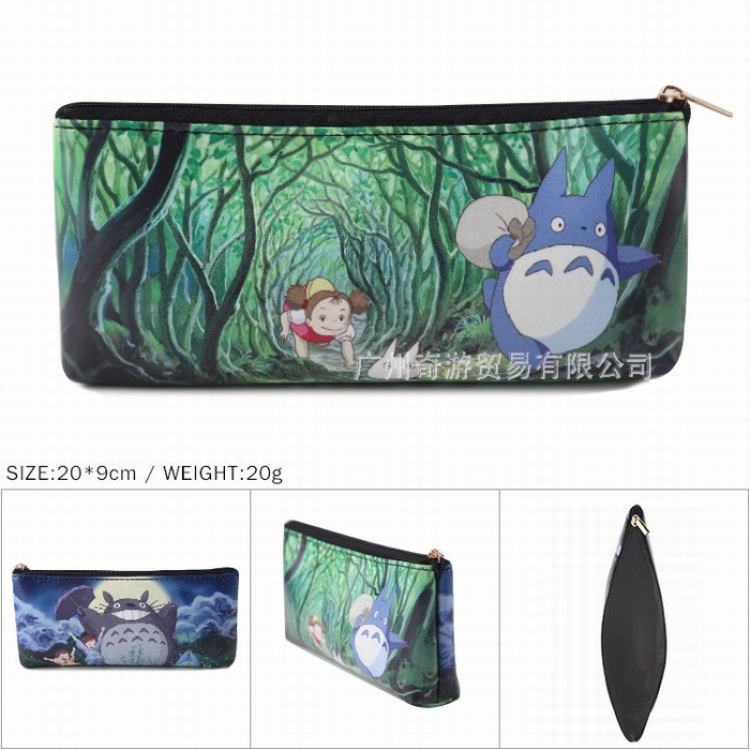 TOTORO Zipper PU pencil case Pencil Bag 20X9CM 20G Style A
