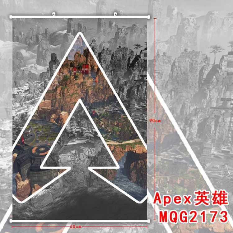 Apex Legends White plastic pole cloth painting Wall Scroll 60X90CM MQG2173