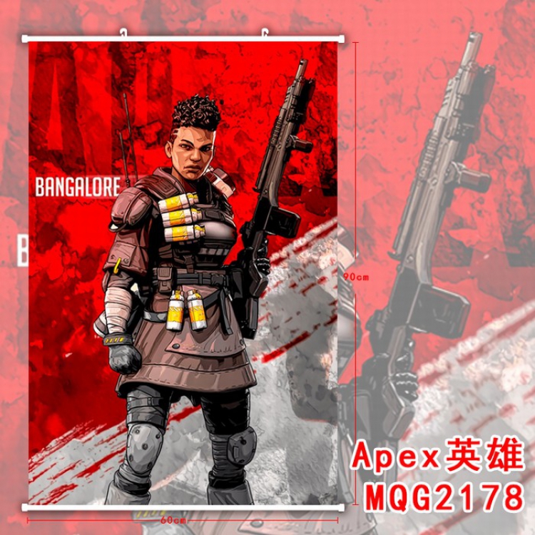 Apex Legends White plastic pole cloth painting Wall Scroll 60X90CM MQG2178
