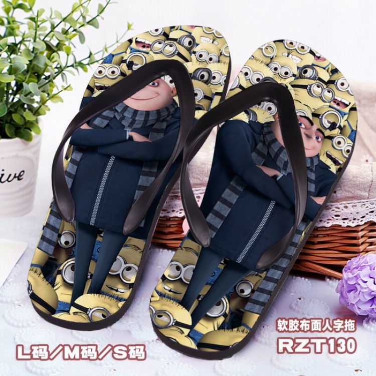 Despicable Me Soft glue Cloth surface Flip-flops S.M.L RZT130