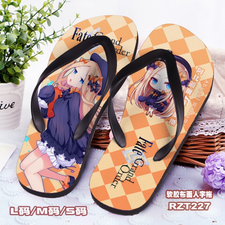 Fate grand order Soft glue Cloth surface Flip-flops S.M.L RZT227