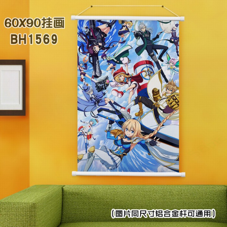 Rebellious Million Arthur White Plastic rod Cloth painting Wall Scroll 40X60CM BH-1569