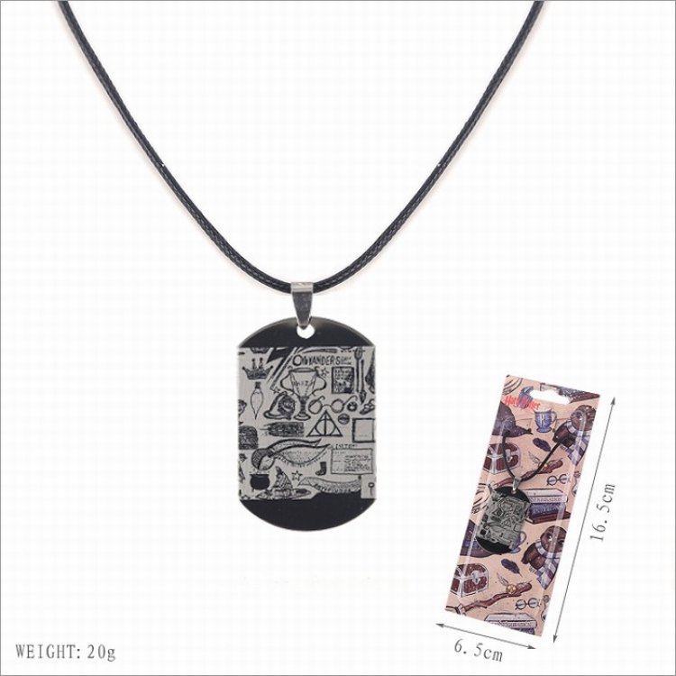 Harry Potter Stainless steel medal Black sling necklace price for 5 pcs Style F