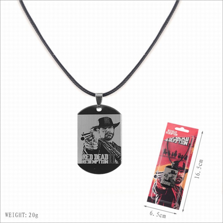 A Fistful Of Dollars Stainless steel medal Black sling necklace price for 5 pcs Style A